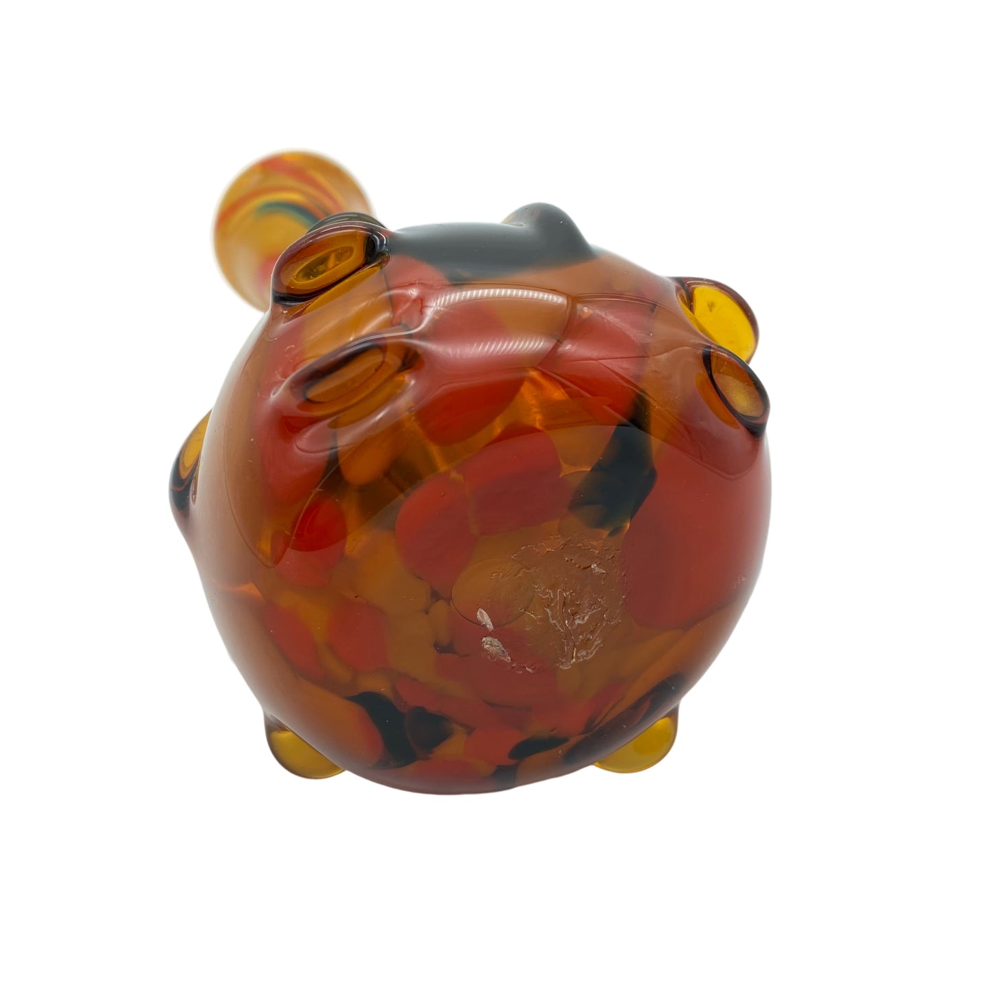 Vase Glas 60er 70er braun bunt Vintage