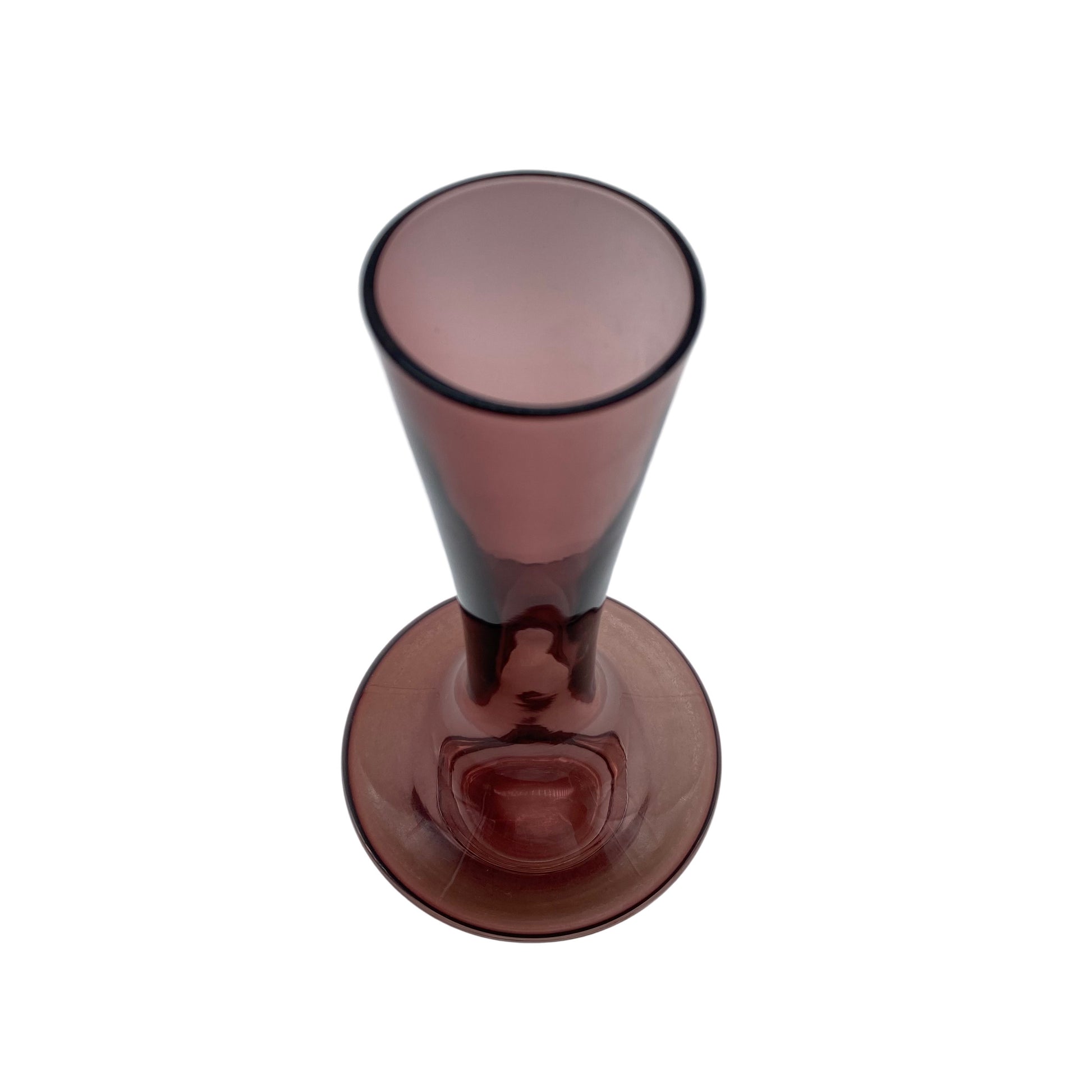 Vase Glas lila Vintage 60er 70er Jahre Blumenvase