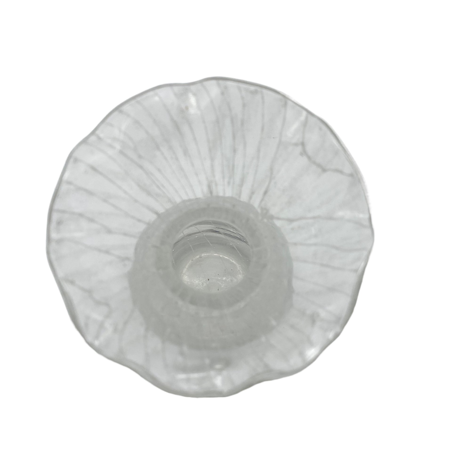 Vase Glas weißlich transparent 70er Jahre Vintage