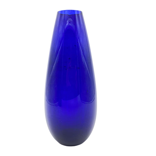 Vase blau 60er 70er Jahre Vintage Glas