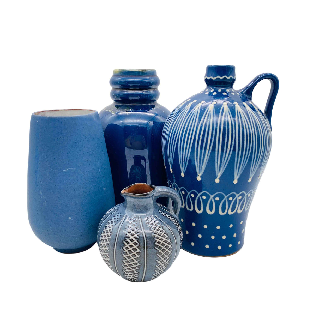 Steuler Vase Blau aus Keramik 60er/70er