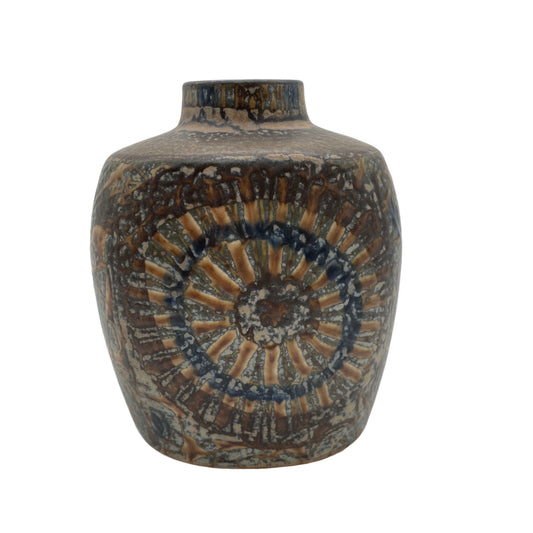 Vintage Vase Keramik braun 60er Jahre Frankreich FRANCE