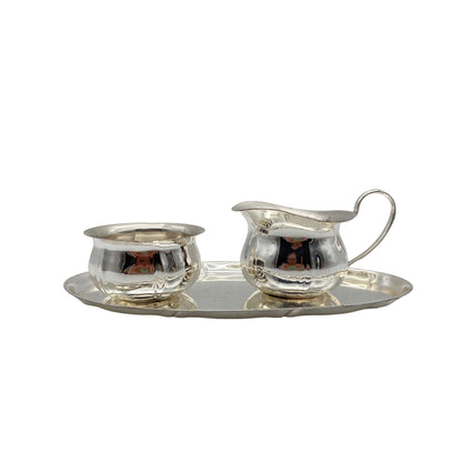WMF Rahmservice versilbert Milch- und Zuckerset 70er Jahre Vintage